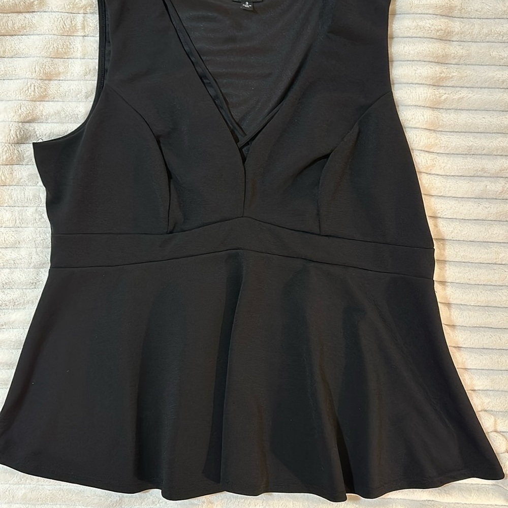 Torrid Black Peplum Sleeveless Shirt